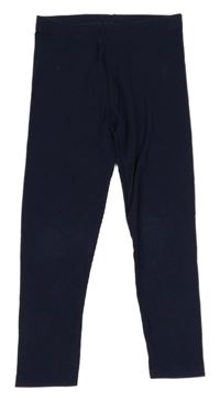 Tmavomodré rebrované legíny Tu