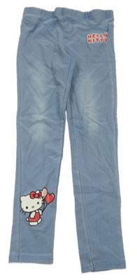 Svetlomodré džegíny s Kitty Sanrio