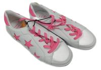 Nové - bílo-neonově růžové koženkové botasky s hviezdičkami St. Bernard vel. 37