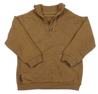 Hnedá mikina s vreckom Matalan