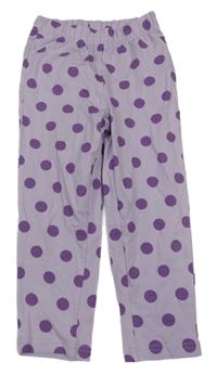 Lila capri legíny s bodkami Bonprix