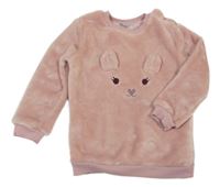 Starorůžová plyšová mikina s čumáčkem so cute