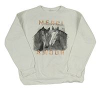 Smotanová mikina s koňmi H&M