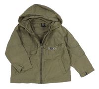 Khaki šušťáková bunda s kapucňou Next
