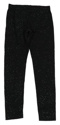 Čierne trblietavé teplákové legíny Destination