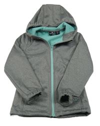 Šedá melírovaná softshellová funkční bunda s kapucí Active Touch