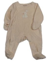 Světlerůžový sametový overal s králíky Orchestra