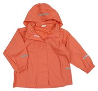 Korálová šušťáková nepromokavá bunda s kapucňou Papagino