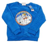 Nové - Modrá chlpatá mikina s Marshallem Nickelodeon