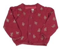 Malinový prepínaci sveter s motýly Primark