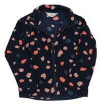 Tmavomodrá vzorovaná fleecová prepínaci mikina H&M