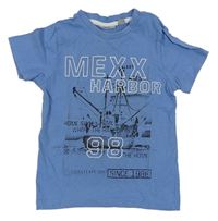 Modré tričko s logom Mexx
