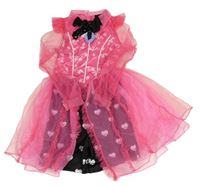 Kostým - Růžovo-černé tylové šaty/kraťasy s mašlí - Monster High