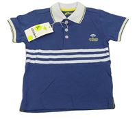 Modro-biele polo tričko s pruhmi