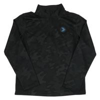 Čierne športové vzorované tričko Nutmeg