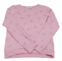 Svetloružová mikina s jednorožcami H&M