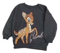 Tmavosivá mikina s Bambim Disney