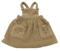 Hnedé huňaté na traké šaty s medveďmi George