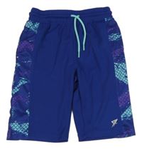 Tmavomodré sportovní kraťasy se vzorem Primark