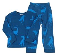 Petrolejové fleecové pyžama s dinosaurami M&S