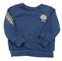 Tmavomodrá mikina s logom Adidas