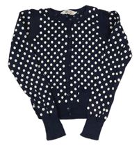 Tmavomodrý bodkovaná ý prepínaci crop sveter H&M