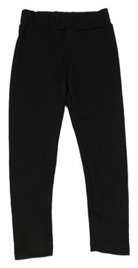 Čierne rebrované legíny