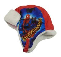 Červeno-modrá šusťáková beranice se Spidermanem Marvel