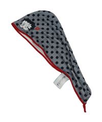 Nové - Šedo-černý puntíkatý turban s Betty Boop zn. Shein