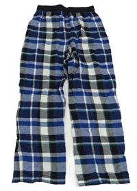 Tmavomodro-černé kostkované pyžamové kalhoty M&S