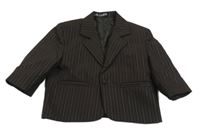 Hnedé pruhované slávnostné sako