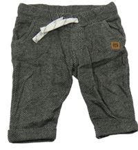 Tmavošedo-bílé melírované teplákové kalhoty Topomini