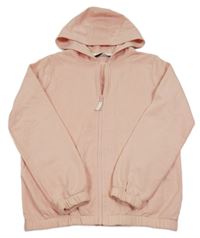 Růžová propínací mikina s kapucí George