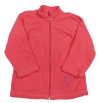 Růžová fleecová propínací mikina Impidimpi