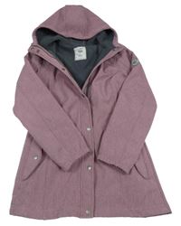 Fialová melírovaná softshellová parka s kapucí Yigga