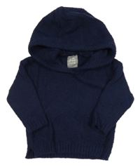 Tmavomodrý svetr s kapucí F&F