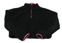 Čierna huňatá podšitá crop mikina George