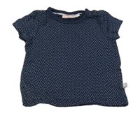 Tmavomodré bodkovaná é tričko Liegelind