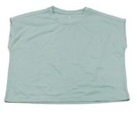 Svetlomodré športové crop tričko