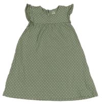 Zeleno-biele bodkovaná é šaty C&A