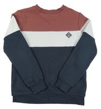 Starorůžovo-bielo-šedomodrá mikina Chapter young