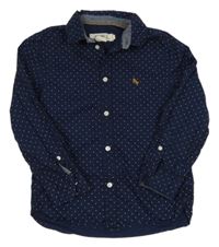 Tmavomodrá puntíkatá košile H&M