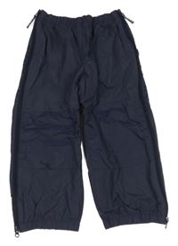 Tmavomodré šušťákové nohavice H&M