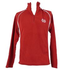 Dámská červeno-bílá fleecová funkční mikina Crane 