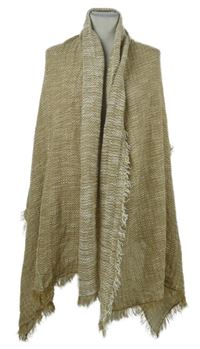 Dámská béžovo-bílá vzorovaná šála 