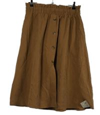 Nové - Dámská béžová semišová midi sukně Emery Rose 