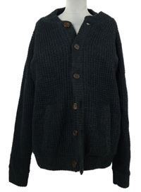 Pánský tmavomodrý melírovaný vlněný zateplený svetr Cedarwood state 