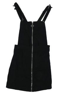 Dámské černé semišové propínací šaty H&M