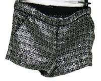 Dámské stříbrno-šedé vzorované pletené kraťasy River Island