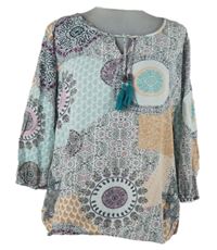 Dámská bílo-barevná vzorovaná halenka Comma 